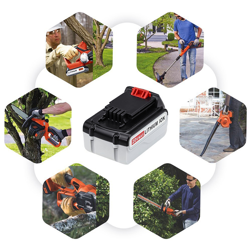 Li-ion 20V 4000 mAh udskiftningsbatterier til Black \u0026 Decker LB20, LBX20, LBX4020, LB2X4020 trådløse værktøjer