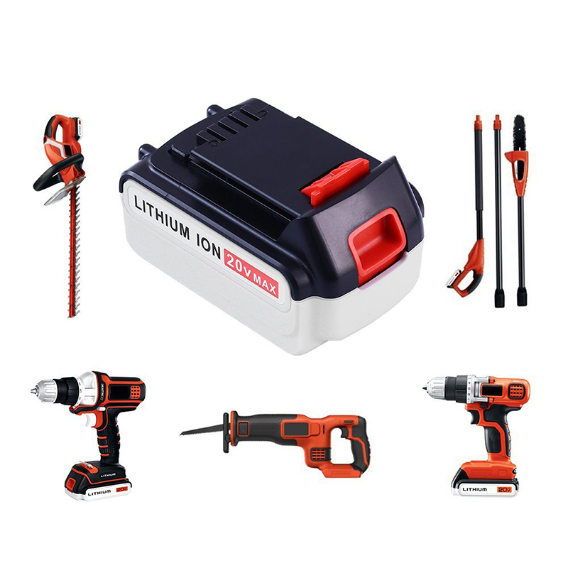 Til Black \u0026 Decker LB20, LBX20, LBX4020, LB2X4020 Udskiftning af værktøjsbatterier Li-ion 20V 6000mAh Batteripakke