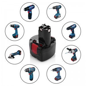 Ni-Cd 9.6V 2000mAh batteri celleudskiftning elværktøj til Bosch BAT100, BAT119