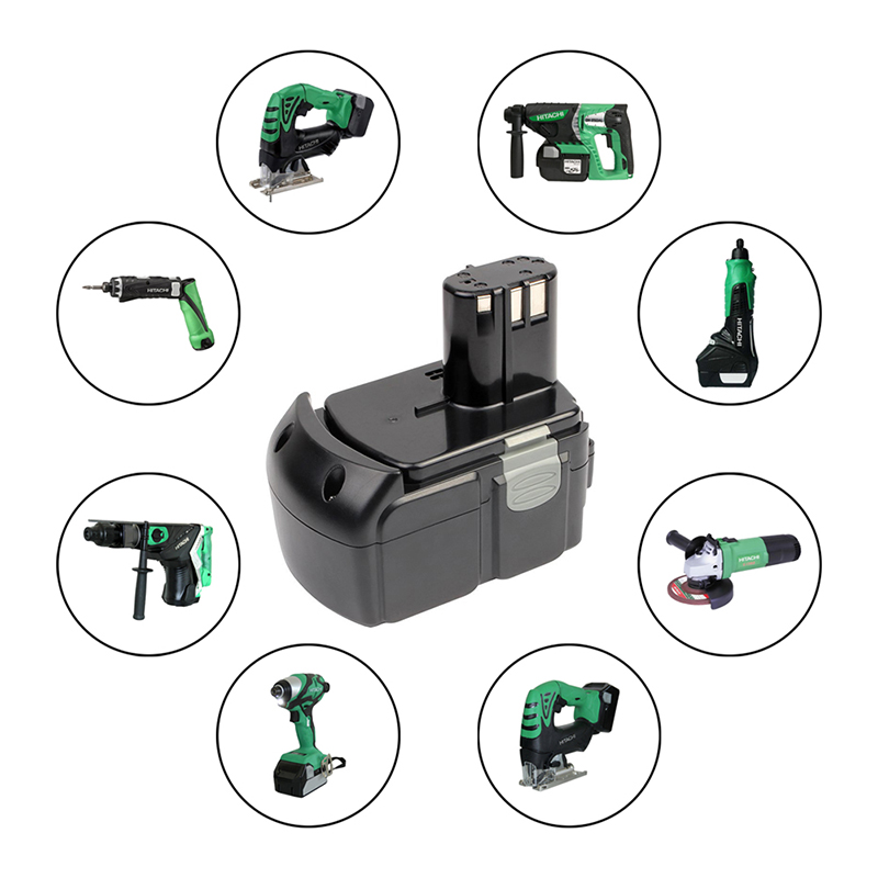 Online batteridrevne værktøjsbatterier Shop 18V 3000 mAh Li-ion batteri til Hitach BCL1830, EBM1830